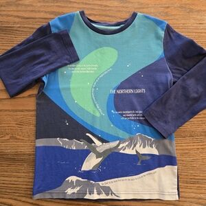 Mini Boden Northern Lights Shirt - Size 6-7 - Long Sleeved - Facts Educational